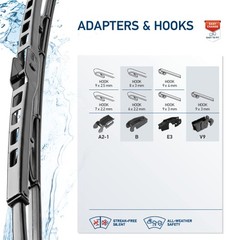 Hella 18 Inch Standard Wiper Blades Pack Of 2 All Season Front Windshield