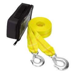 Bueake Tow Strap with Hooks 2 Inch x 20 Foot, 20,000 lbs 2 inches x 20 feet