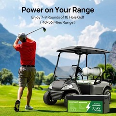 Bluetooth LiFePO4 Battery 51.2V 100Ah Golf Car Solar RV Backup Power BMS CHICNOD
