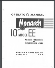 Monarch 10 EE Lathe Parts and Operators Manual 1984 Comb Bound Gloss Covers 49pg