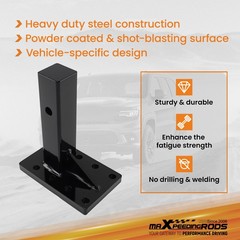 Adjustable Pintle Hitch Bracket 3 Position for 2″ Receiver Black 20000 lbs