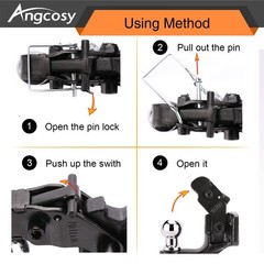 10-Ton Pintle Hook Trailer Hitch w/2-5/16″ Ball Mounting Kit 20,000 lbs