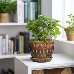 G EPGardening 5.5 Inch Plant Pot – Ceramic Planter for Indoor Outdoor Plants, Bo