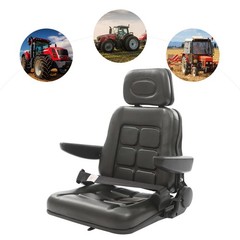 35°-180° Adjustable Tractor Seat Universal Forklifts Chair PVC Harvester Seating