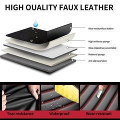 Trailblazer Seat Covers 2021-2026 Waterproof Leather 2 Front Black Red
