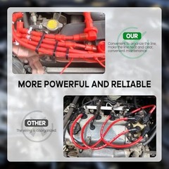 12PCS Spark Plug Wire Separator, Ignition Spark Plug Wire Holders for 7mm 8mm 8.