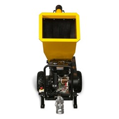 MechMaxx 5 inch 420cc 15hp Gas Powered Drum Wood Chipper With Towbar, PGS1500