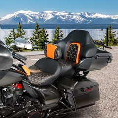 Hammock Seat Cushion Motorcycle Passenger Seat Bracket Pad FLHT 2014-2023