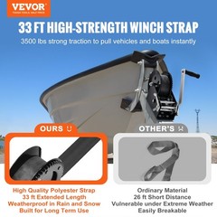 Hand Winch, 3500 lbs Pulling Capacity, Boat Trailer Winch Heavy Duty Rope Crank