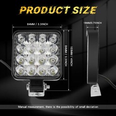 Mini LED Work Light Assembly 12V fit JCB Backhoe Loader Square 2CX 3CX 4CX 5CX