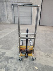 manual pallet stacker, 2200LBS CAPACITY 78 INCHES IN HEIGHT, LIFT 5 FEET 3 INCHS