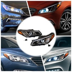 Halogen Headlights LH+RH for 2015-2017 Hyundai Sonata H1 High HB3 Low Beam
