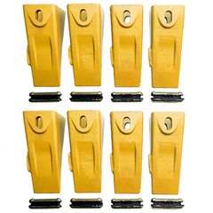 6737325 Bobcat Style Bucket Teeth w/ Pins Fits Mini Excavator / Skid Steer -8PK