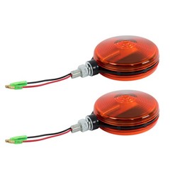 2 Pcs 3C081-75870 W9501-66001 Round Side Marker Light Lamp Dual Face Turn Signal