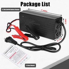KUNLUN 1536Wh 12V 120Ah LiFePO4 Lithium Battery Deep Cycle BMS With 20A Charger