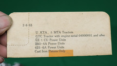 NOS Minneapolis Moline U, KTA, MTA, GTC, CE, CU Piston Rings – 2 Pistons 10R933