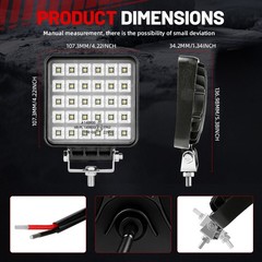 4” LED WORK LIGHTS Flood Lights for Caterpillar Construction Equipment Forklift