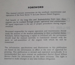 DETROIT DIESEL IN-LINE 71 271 371 471 671 ENGINE SERVICE REPAIR MANUAL 6SE250