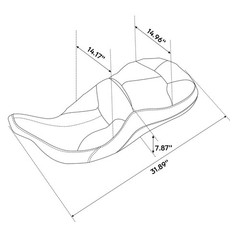 Driver Passenger Seat Cushion for Touring Motorcycles 1997-2007