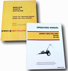 Set New Holland 451 456 Sickle Bar Mower Service Owners Operators Parts Manual