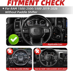 Real Carbon Fiber Steering Wheel for Ram 1500 2500 3500 2019-2026 New Body Style