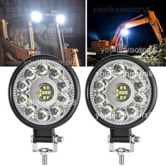 2x 3” LED Head Lamp fit Caterpillar Skid Steers Excavator Forklift Light Loader
