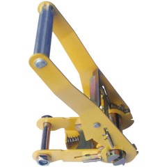 2″ Ratchet Buckle Long Wide Handle 4000 LBS WLL, Painted Yellow