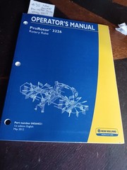 NEW HOLLAND PROROTOR 3226 ROTARY RAKE OPERATOR`S MANUAL