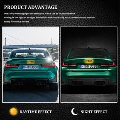 3PCS Reusable Reflective Magnetic Stickers for Car Bumper, Univ Color: Style 3
