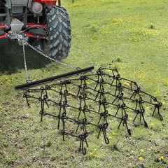 Drag Harrow for ATV & Tractor, 4×4 ft & 5×4.5 ft, 3/8″ 1/2″ Teeth, Tow Behind