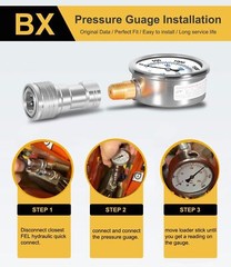 Pressure Gauge and Hydraulic Shims Kit For Kubota B Series, BX 1880, 23S Series