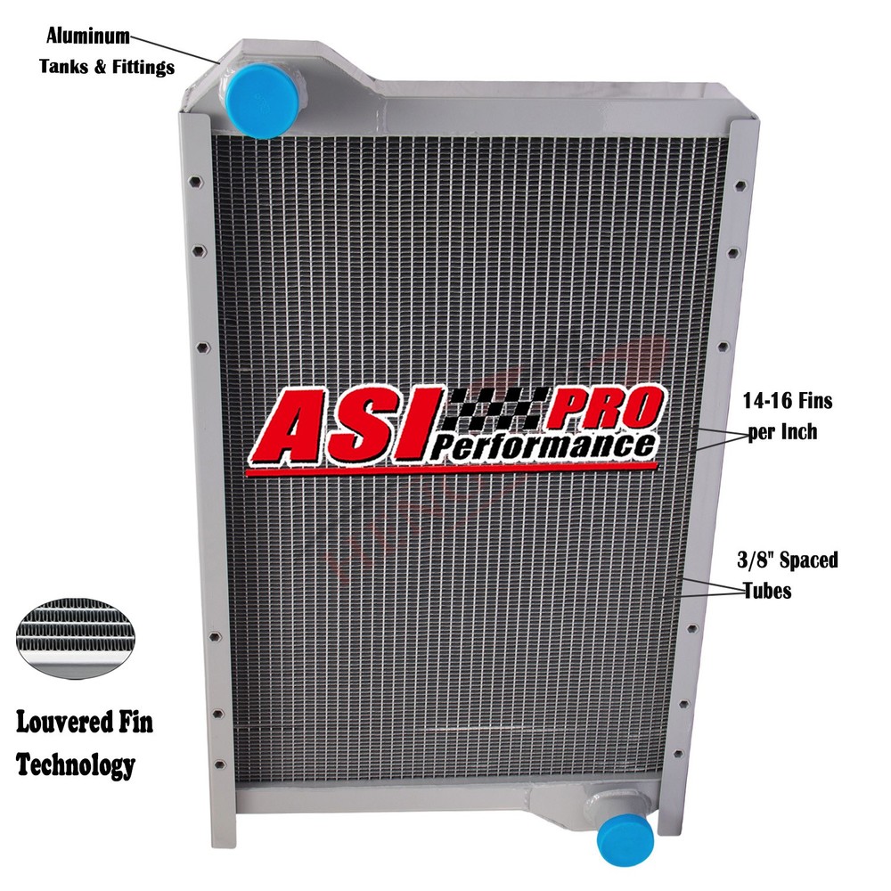 4-Row 70mm Aluminum Radiator For Tractor Case IH MX180, MX200, MX220 256325A1