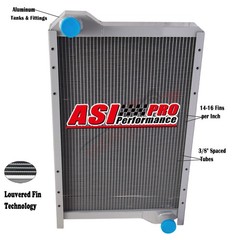 4-Row 70mm Aluminum Radiator For Tractor Case IH MX180, MX200, MX220 256325A1