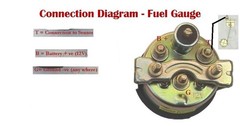 52mm Automotive Fuel Gauge 0-90 Ohms Black Face Chrome Backlit Smiths Type