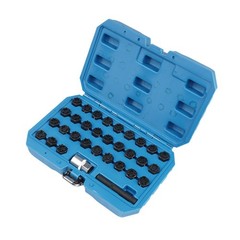 32x Wheel Lock Lug Nut Master Key Set Removal Socket Tool Kit for Mercedes-Benz