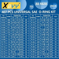 Comprehensive 407-Piece Nitrile O-Ring Set – Includes 32 Sizes for Versatile Use