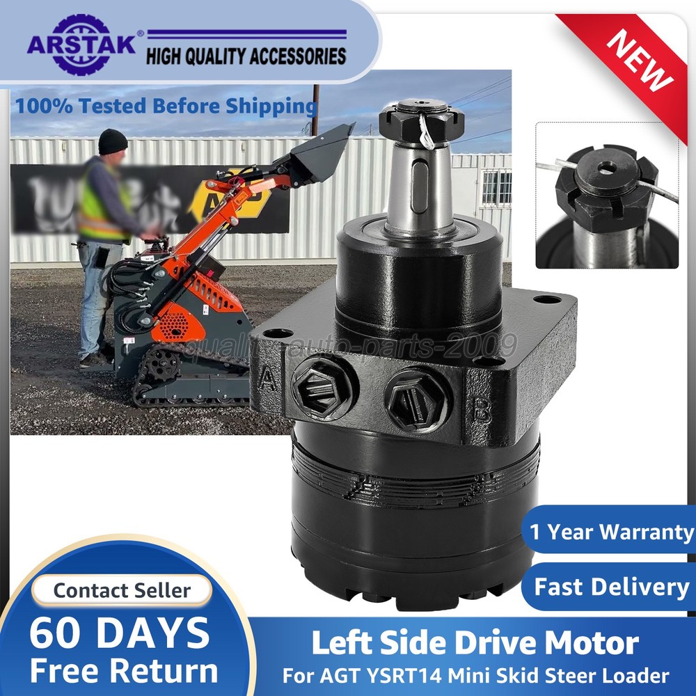LEFT SIDE Drive Motor BMER-300A12101N for AGT Mini Skid Steer Loaders YSRT14 New