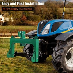 3000LBS Steel 3 Point Quick Hitch W/ 2″ Receiver Hitch For Cat 1 & 2 Tractors