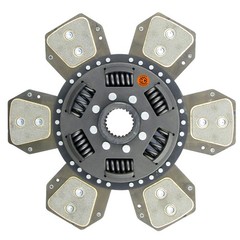 12-1/4″ Transmission Disc, 6 Pad, w/ 1-9/16″ 24 Spline Hub Fits Agco