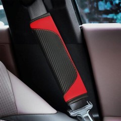 2PCS Car Seat Belt Cover, Carbon Fiber Safety Seatbelt Shoulder Strap Covers