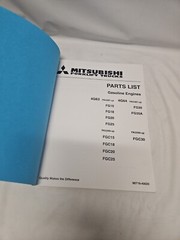 MITSUBISHI FORKLIFT TRUCKS PARTS LIST GASOLINE ENGINES MANUAL 4G63 4G64 FG15 18