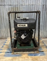 Kohler KD420-1001A 9.8 Diesel Engine w/ 1″ Keyed Shaft, Recoil Start, 2″ Trash P
