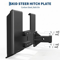 3/8″ Thick Skid Steer Mount Plate Quick Attach W/ 2″ Removable Trailer Hitch