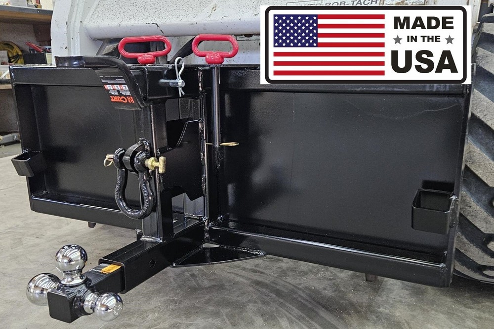 Severe duty skid loader receiver hitch w/ accessories MADE IN USA 8000# capacity