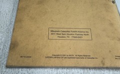 Caterpillar CAT Parts Manual 4G63, 4G64 Gasoline Engine (2001) 98715-40030