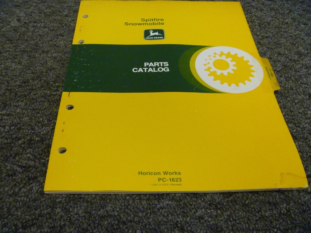 John Deere 1978 1979 1980 Spitfire Snowmobile Parts Catalog Manual PC1623