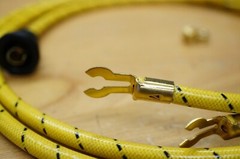 Yellow Cloth Copper Core Spark Plug Wires Set w Thumb Screws to fit John Deere B