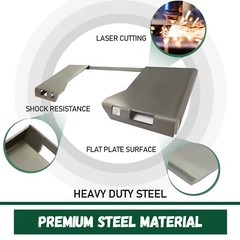 3/8″ Thick Steel Quick Tach Cut Out Attachment Mount Plate Skid Steer Adapter