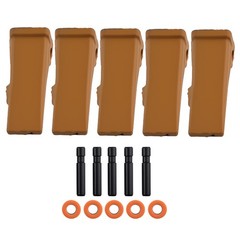 Bucket Teeth 5PCS for CAT J200 Series 1U3202 8E6208 w/ Pins Retainers Steel