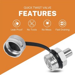 Quick Twist Engine Oil Drain Valve with Pipe M12 M14 M16 M20 1/2-20 NEW
